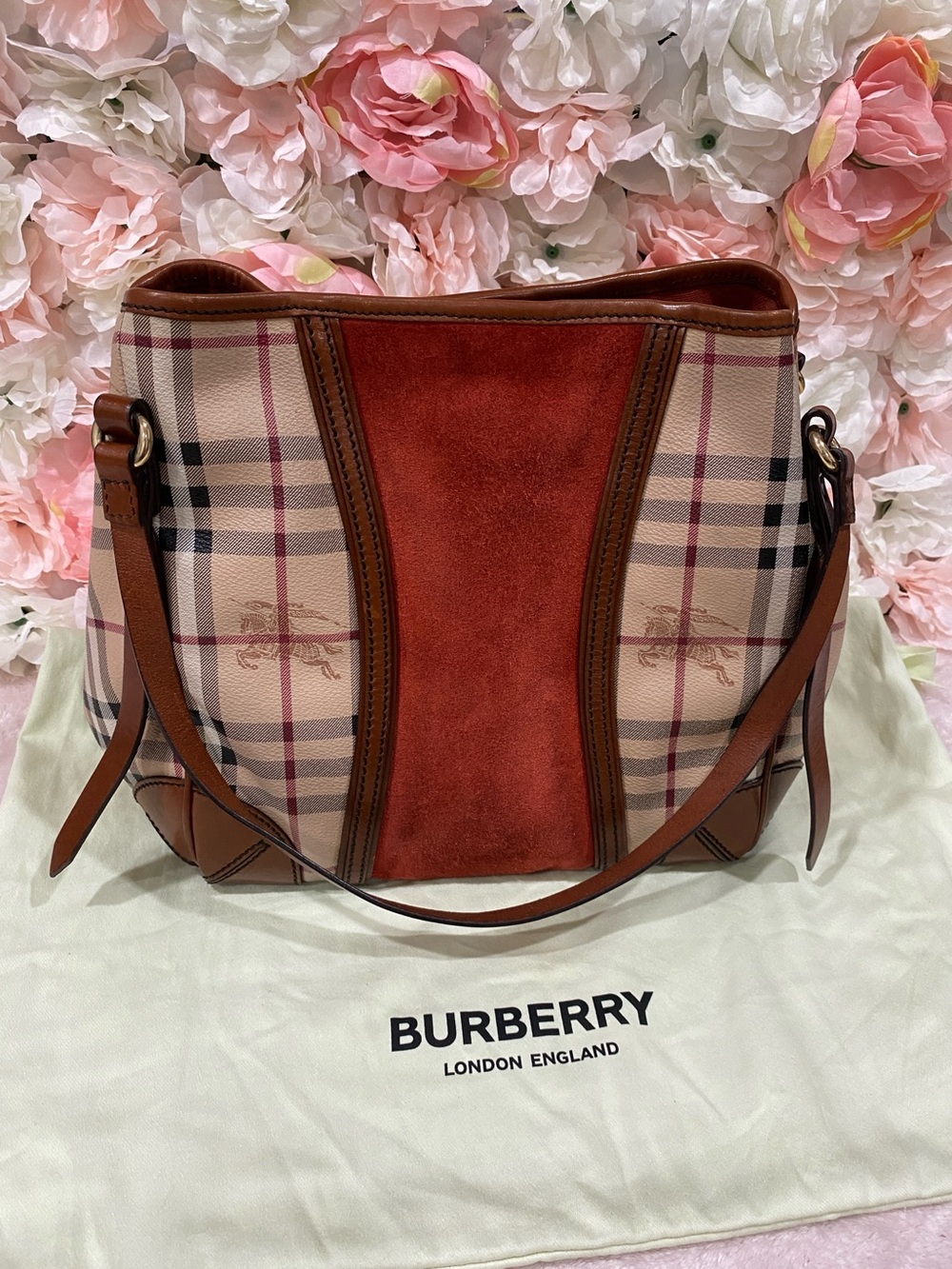 Burberry Haymarket Check Shoulder Bag